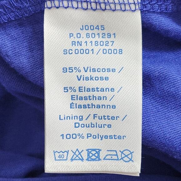 Boden Blue Jersey Stretch Dress Women’s Size 6 | Knee Length, 3/4 Sleeve - Picture 8 of 8